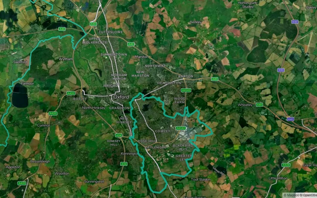 Picture of a map based on Oxford