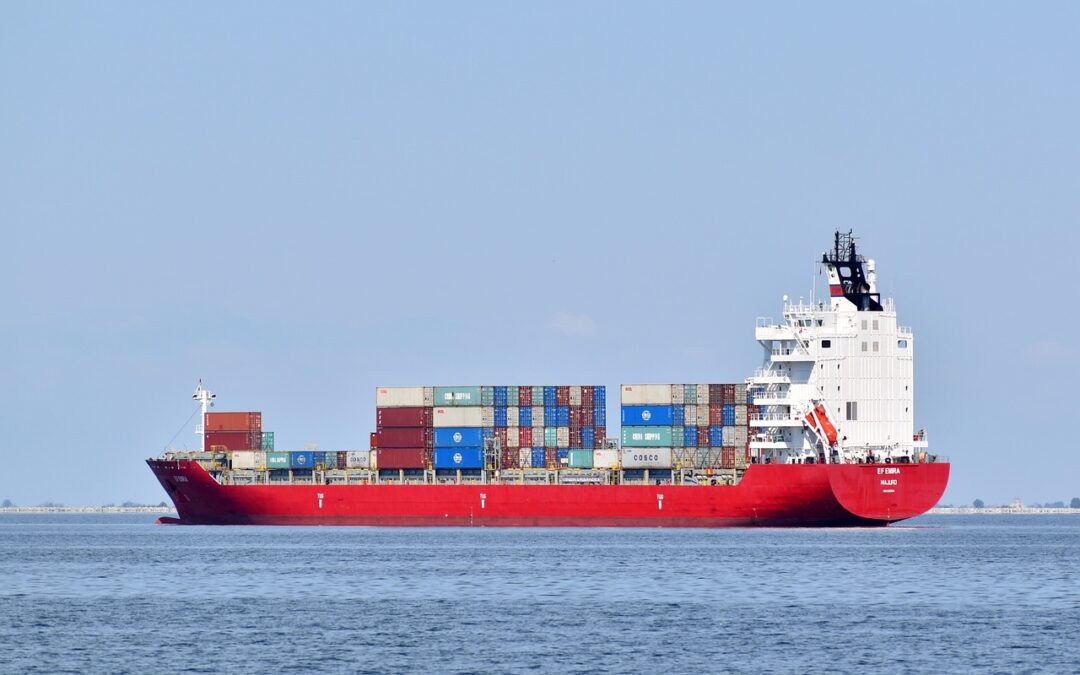Container Ship on Suez Canal